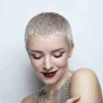 Blond short crop hairstyle