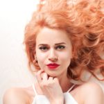 womens long wavy orange hair
