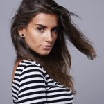 womens long straight hair side part