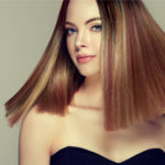 womens straight shoulder length hairstyle