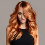 womens long wavy orange hair