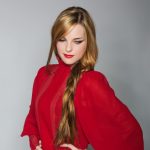 womens long loose plait hairstyle