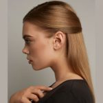 womens long sleek hairstyle brown hair