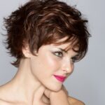 womens short hair pixie cut messy style