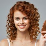 shoulder length auburn medium curls hairstyle