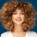 women's shoulder length balayage curls hairstyle