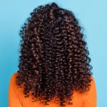 women's long corkscrew curls