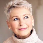 women's white blonde pixie haircut