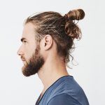 Mens Long Hair Man Bun Hairstyle