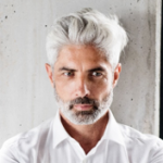white mens hair