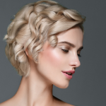 Curly Bob with Side Bangs