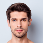 brown short mens hair
