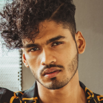 Curly Hair Quiff Cut With A Pompadour For Men