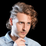 Side Part Slick Back Wavy Hair Look For Men