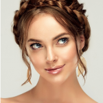 Up-do with Face Framing Layers