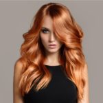 long wavy copper bronze hair color