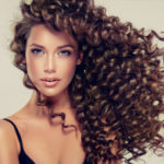 womens long curly perm women's hairstyle brown hair