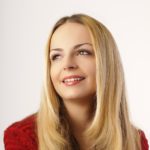 womens long step layered blonde hairstyle