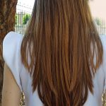 womens-V-shape-long-straight-brown-hair