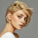 women's short blonde haircut